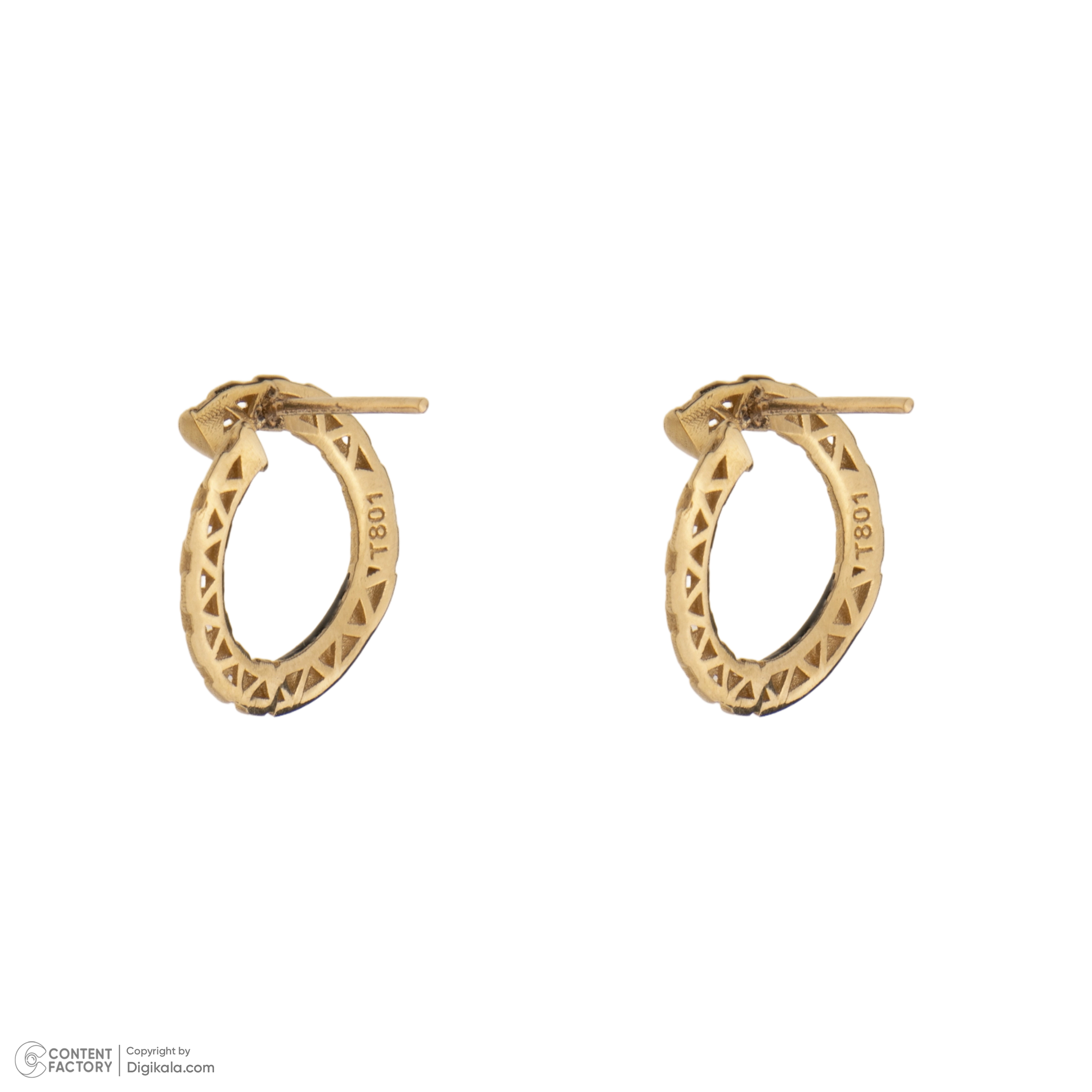 گوشواره میخی طلا 18 عیار زنانه گلدم مدل E-3070065