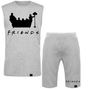 ست تاپ و شلوارک مردانه 27 مدل Friends کد MH63