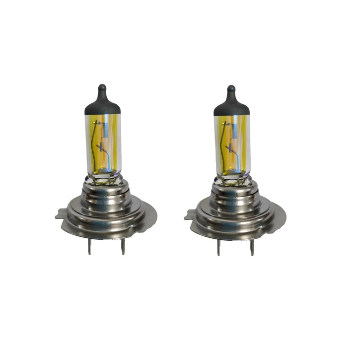 لامپ خودرو شاینی ولف مدل هفت رنگ H7 100W 12V بسته دو عددی