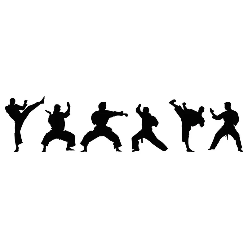 استیکر باروچین مدل کاراته های چوبی کد 4113 مجموعه 6 عددی