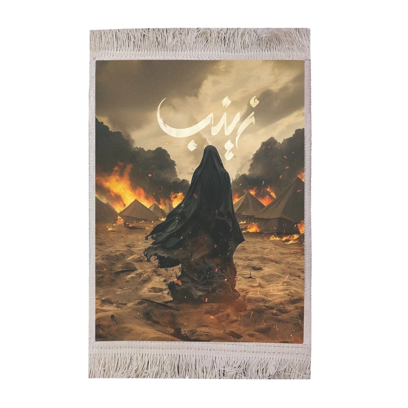 تابلو فرش ماشینی طرح محرم حضرت زینب (س) کد FR119