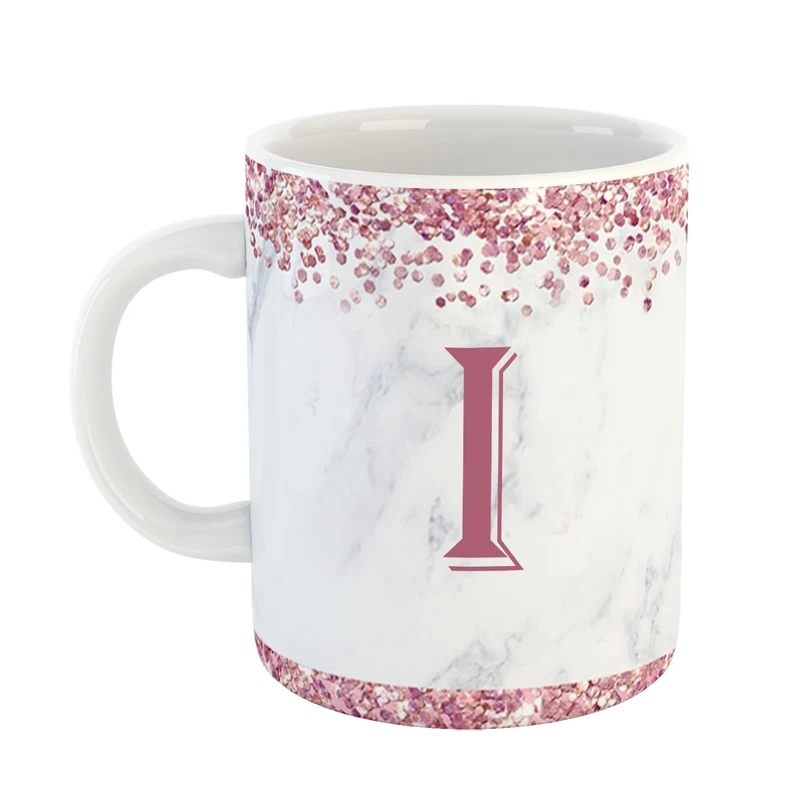 ماگ پاد افرین مدل فانتزی طرح حرف I کد 10