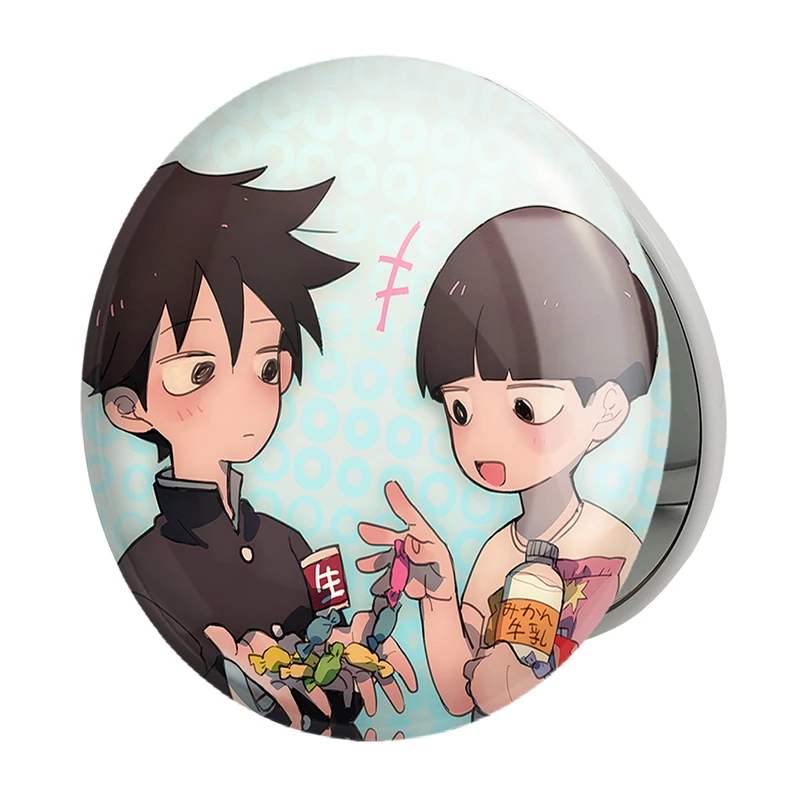 آینه جیبی خندالو طرح شییکو و ریتسو انیمه موب سایکو Mob Psycho 100 مدل تاشو کد 24476 