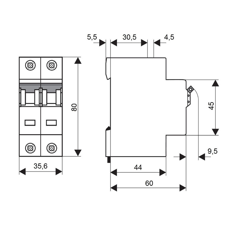 فیوز مینیاتوری تک فاز 10 آمپر شراک مدل BM015110M