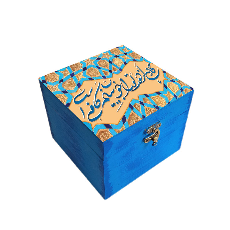 جعبه هدیه چوبی مدل هنری طرح سنتی کدWSB112