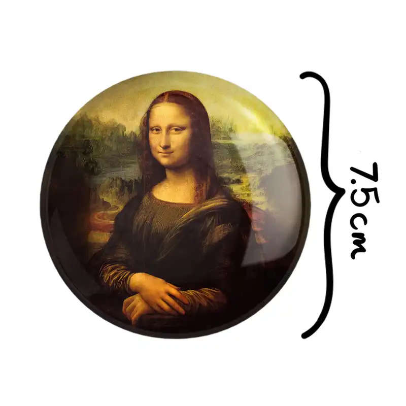 آینه جیبی خندالو طرح مونالیزا اثر لئوناردو داوینچی مدل تاشو کد 23354