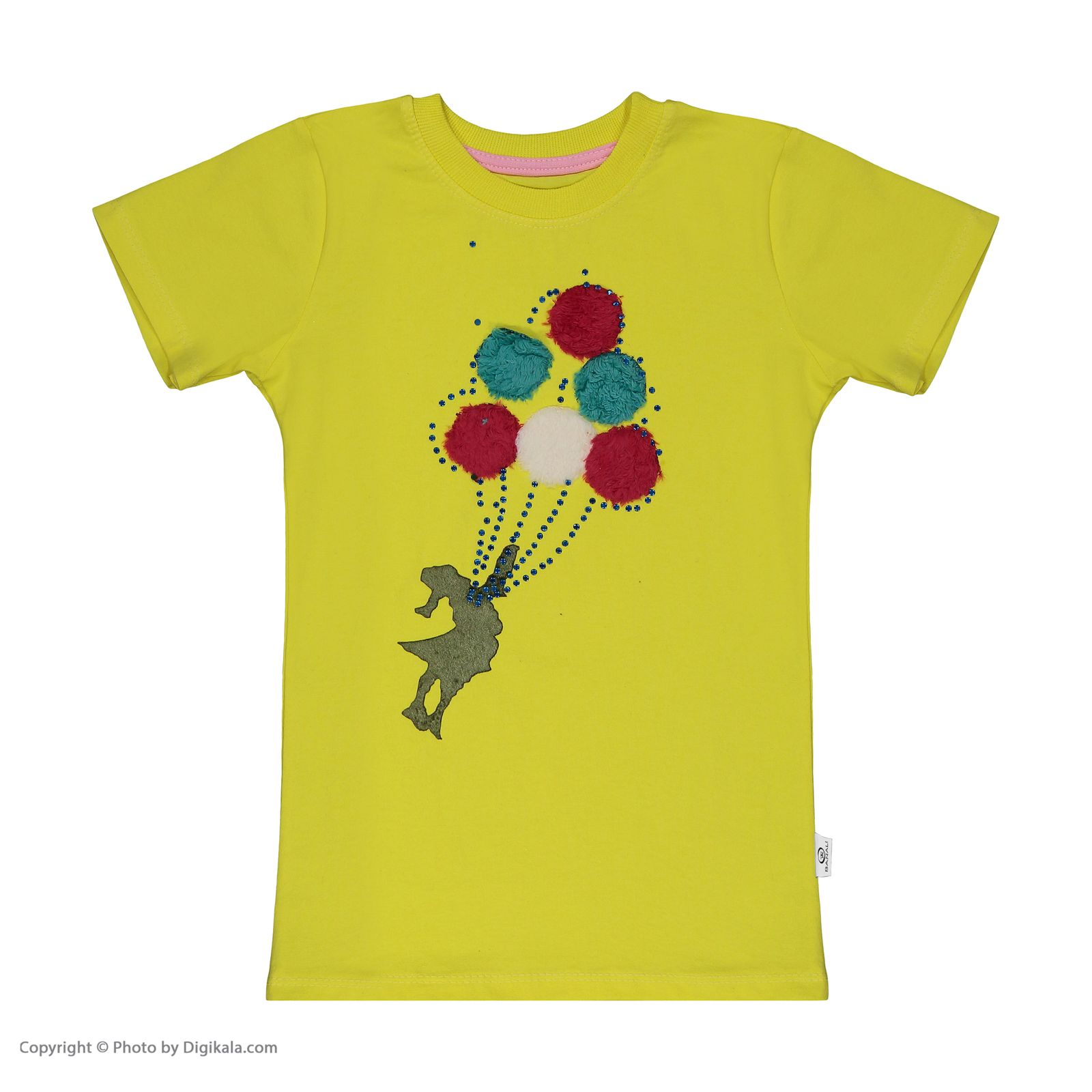 ست تی شرت و شلوارک دخترانه بانالی مدل بادکنک کد 3491 -  - 3