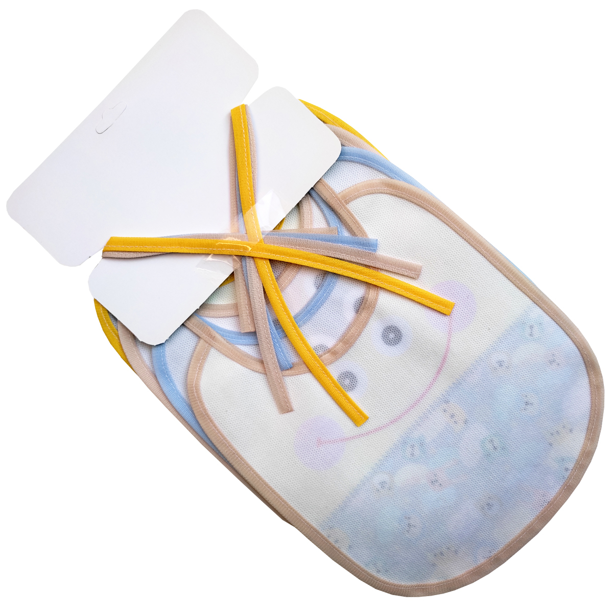 پیش بند نوزادی مدل بند دار طرح zarafe بسته 4 عددی