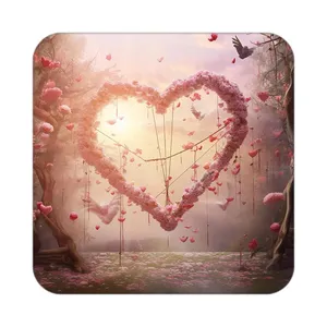 زیر لیوانی کاکتی مدل عاشقانه کد mp12236