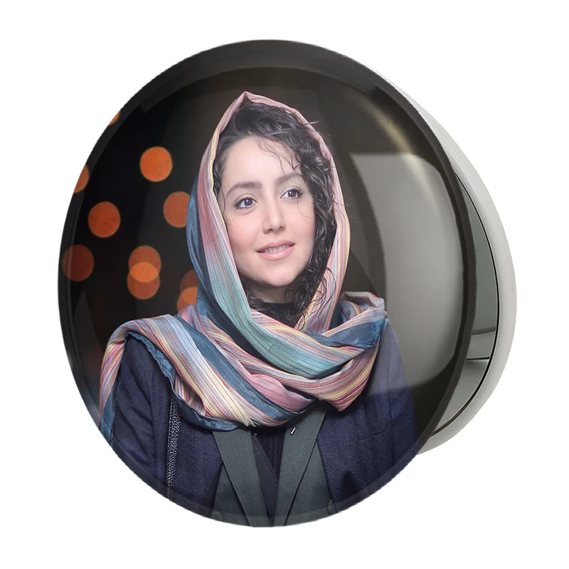 آینه جیبی خندالو طرح نازنین بیاتی مدل تاشو کد 6290 