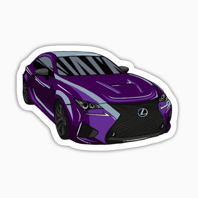 استیکر لپ تاپ بووم طرح ماشین مدل Purple Lexus کد JC07