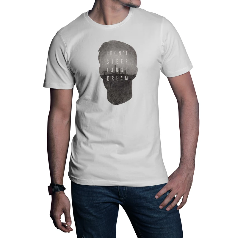 تی شرت آستین کوتاه مردانه طرح سریال کارآگاه حقیقی رنگ سفید