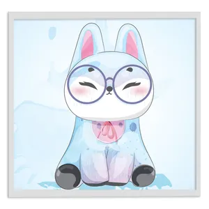 تابلو اتاق کودک و نوزاد بکلیت طرح خرگوش دانشمند مدل W-316