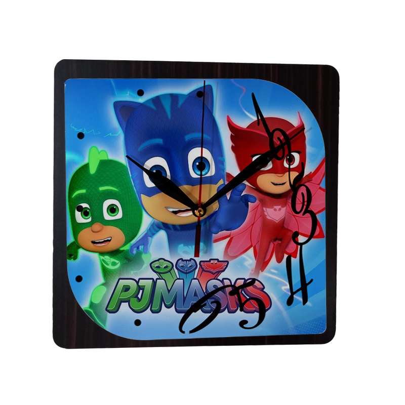 ساعت دیواری کودک طرح pj masks کد Tz4