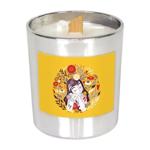 شمع لیوانی طرح دخترانه مدل candle1181