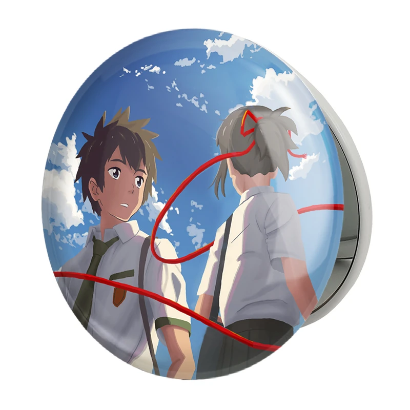 آینه جیبی خندالو طرح تاکی تاچیبانا و میتسویا میامیزو انیمه یورنیم Your Name مدل تاشو کد 16246 