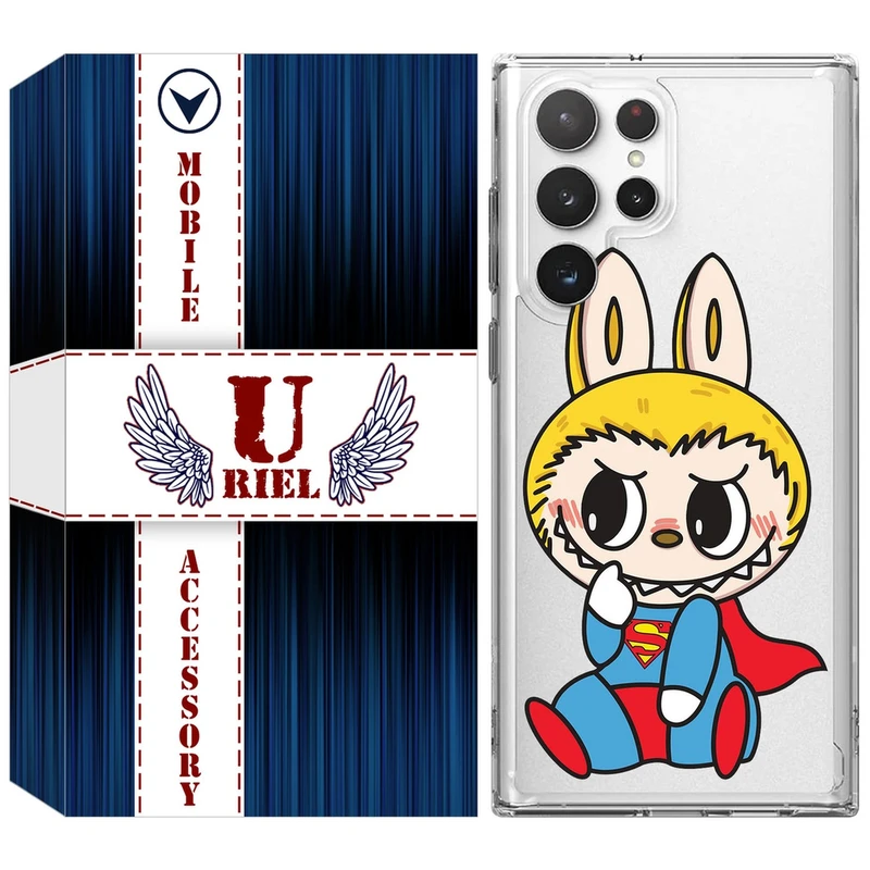 کاور یوریل مدل Clear کد 147 طرح لبوبو Labubu مناسب برای گوشی موبایل سامسونگ Galaxy S22 Ultra