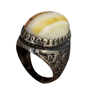 انگشتر نقره مردانه مدل عقیق سلیمانی حجرالسلطان ASHS1