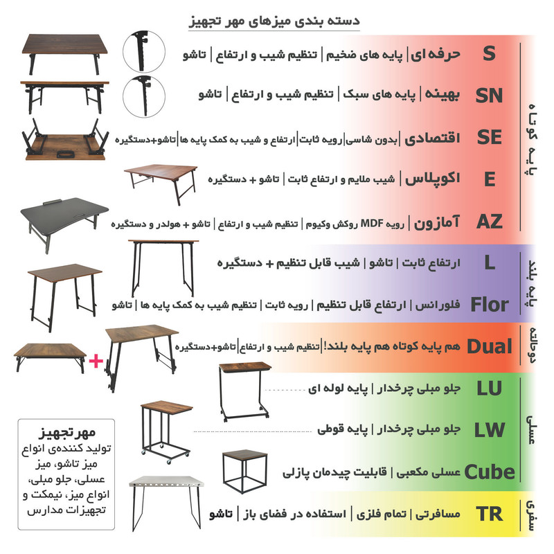 میز لپ تاپ مدل کمجا S5070-2