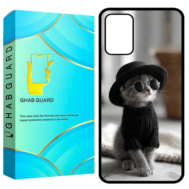 کاور قاب گارد طرح گربه مدل GCHPA324 مناسب برای گوشی موبایل سامسونگ Galaxy A32 4G