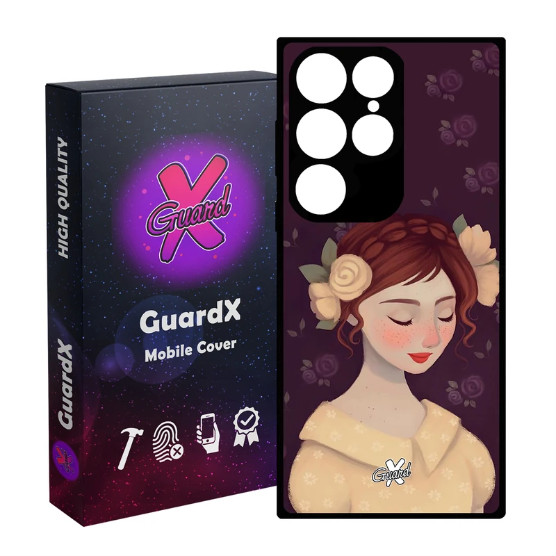 کاور گارد ایکس طرح Girl مدل Glass10325 مناسب برای گوشی موبایل سامسونگ Galaxy S24 Ultra