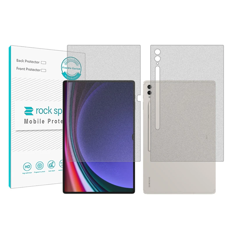 محافظ صفحه نمایش مات راک اسپیس مدل HyMTT مناسب برای تبلت سامسونگ Galaxy Tab S9 Ultra به همراه محافظ پشت تبلت