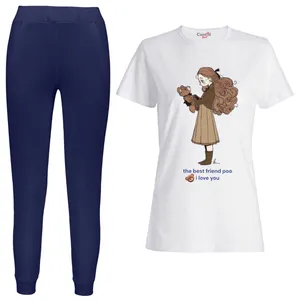 ست تی شرت و شلوار زنانه مدل 809