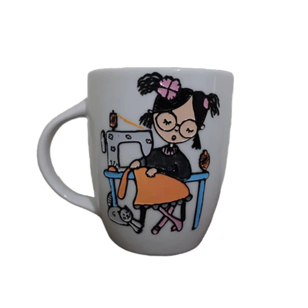 ماگ چینی طرح خانوم خیاط