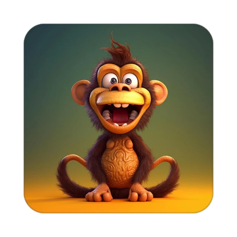 زیر لیوانی کاکتی طرح حیوانات کارتونی مدل mp27789