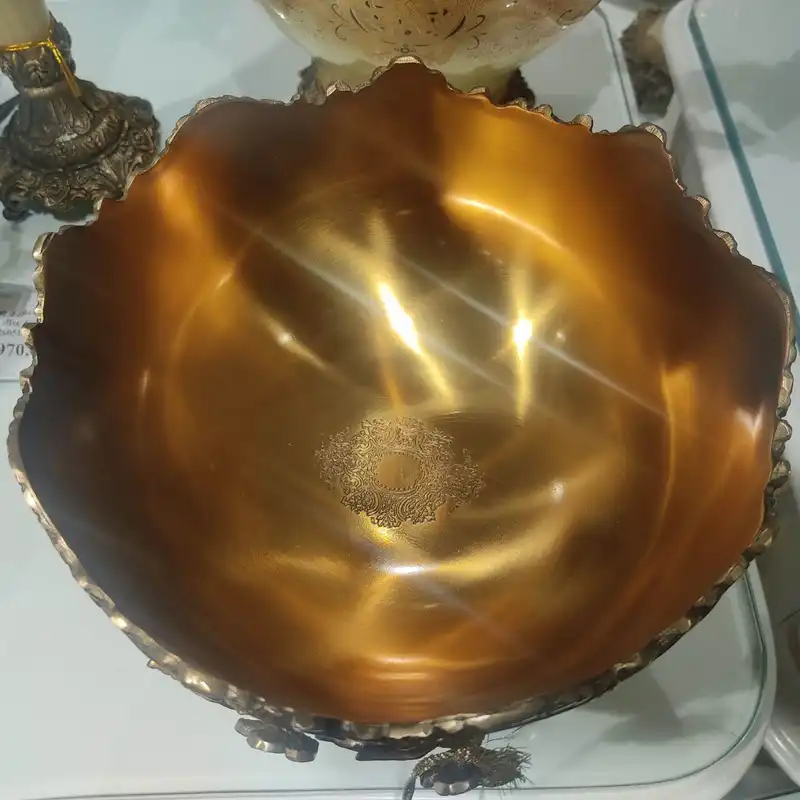 میوه خوری برنجی مدل پایه دار کد 99501