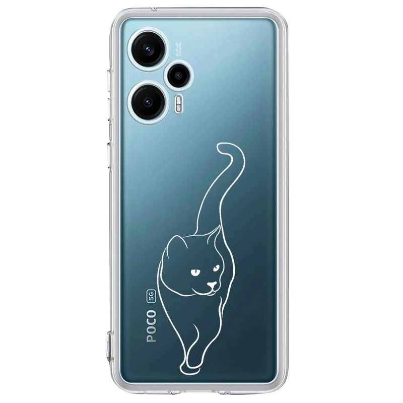 کاور مگافون طرح گربه مدل C60-W مناسب برای گوشی موبایل شیائومی Poco F5