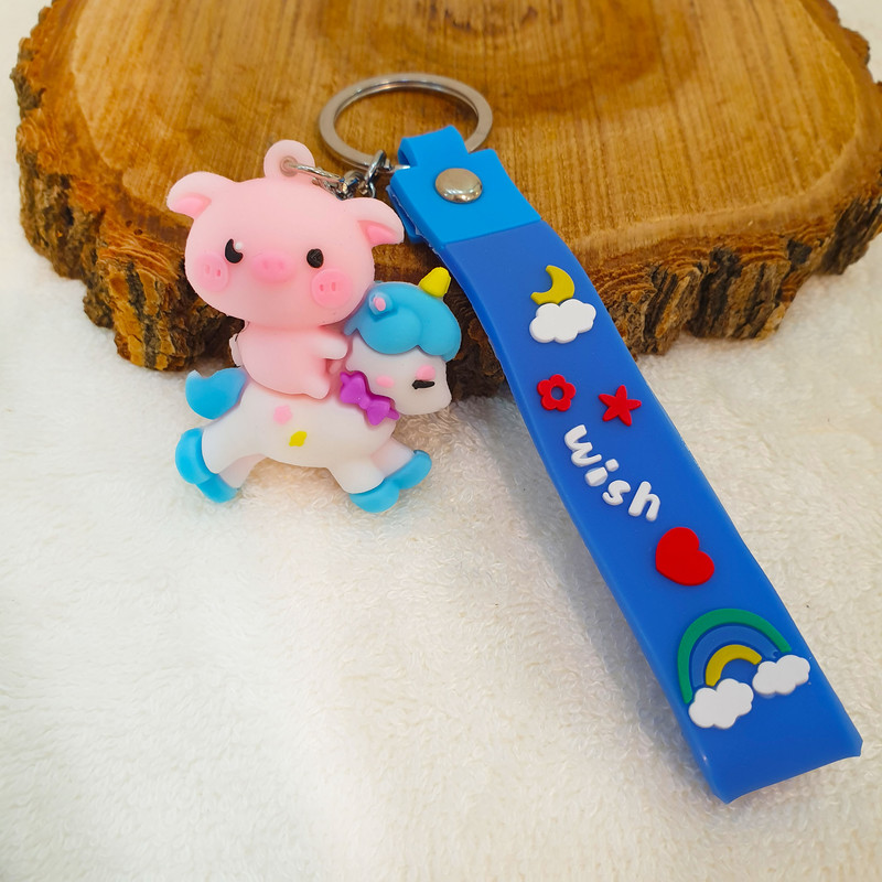 جاکلیدی مدل سیلیکونی طرح یونیکورن اسب تک شاخ و خوک کد DB20