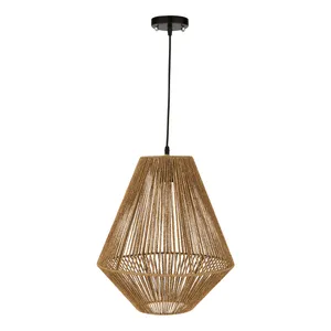 چراغ آویز طرح حصیری مدل الماسی 