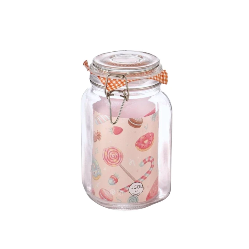 بانکه مدل بلور درب قفلی گنجایش 1.5 لیتر