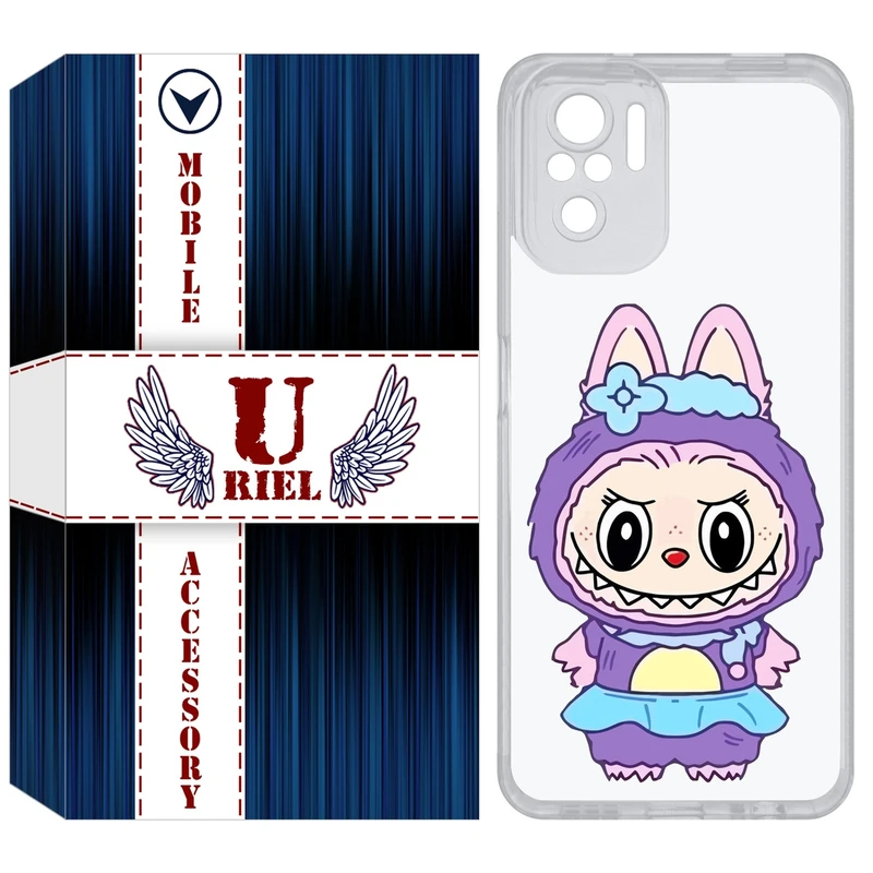کاور یوریل مدل Clear کد 141 طرح لبوبو Labubu مناسب برای گوشی موبایل شیائومی Redmi Note 10 4G / Note 10S / Poco M5s