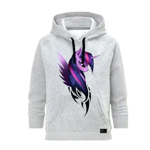 هودی زنانه مدل اسب تک شاخ کد B182 رنگ طوسی