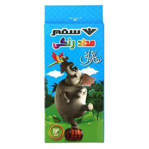 مداد رنگی 12 رنگ سفیر مدل فیل و پرنده