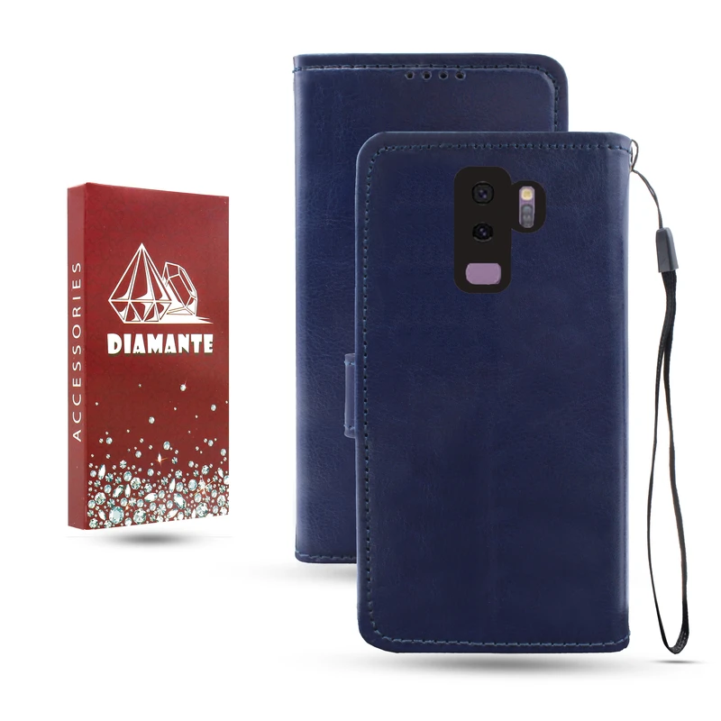 کیف کلاسوری دیامانته مدل Kif_Rd مناسب برای گوشی موبایل سامسونگ Galaxy S9 Plus به همراه بند آویز