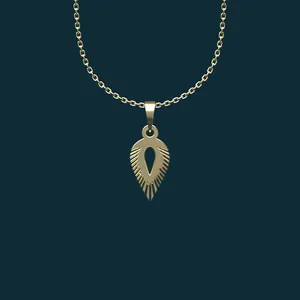 گردنبند طلا 18 عیار زنانه مدوپد مدل هندسی کد AA2-1-1077