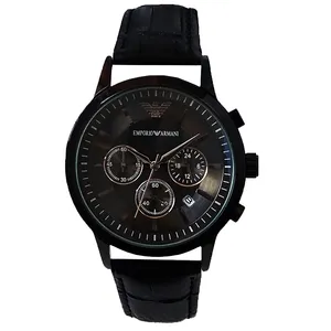 ساعت مچی عقربه‌ای مردانه امپریو آرمانی مدل بندچرمی کرنوگراف سه موتوره فعال کد 11