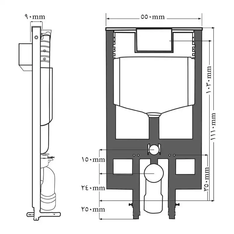 فلاش تانک ویلما مدل توکار T1