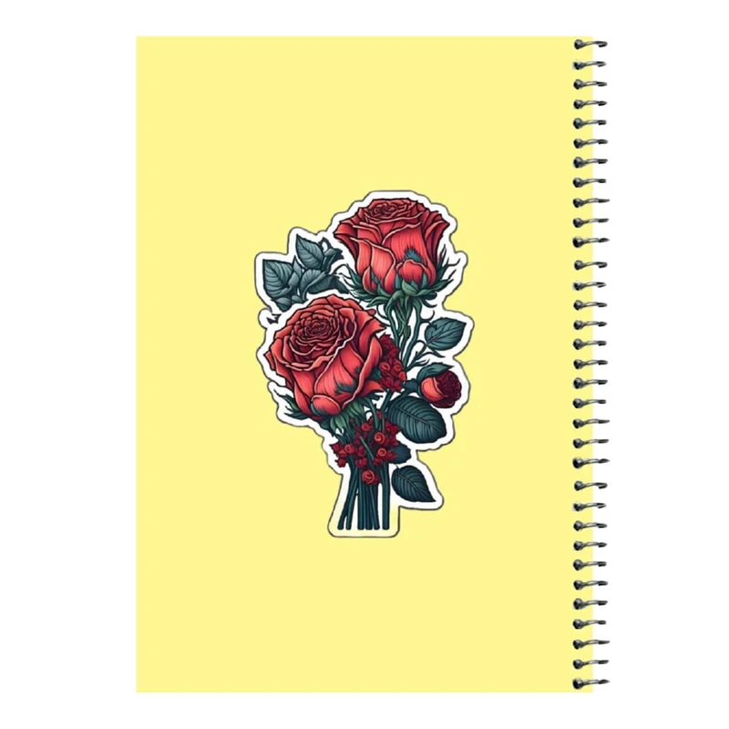 دفتر مشق 80 برگ اس جی مدل گل رز  