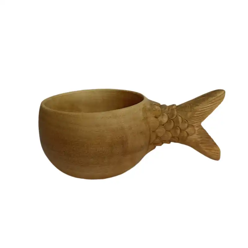 لیوان چوبی مدل دم ماهی کد 069