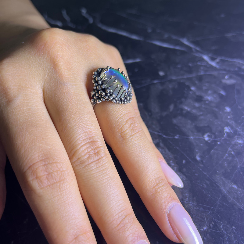 انگشتر نقره زنانه مدل گوارسه