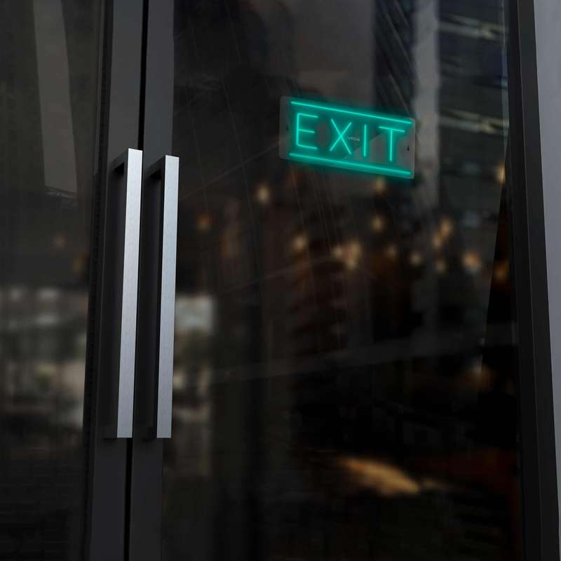 چراغ دیواری نئون دیزاین طرح Exit