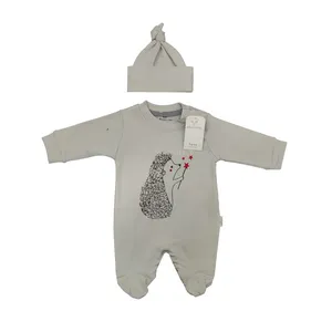 ست سرهمی و کلاه نوزادی مدل جوجه تیغی