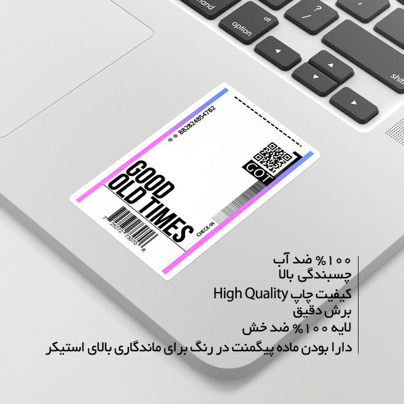 استیکر لپ تاپ ماسا دیزاین طرح TIMES مدل STK1639