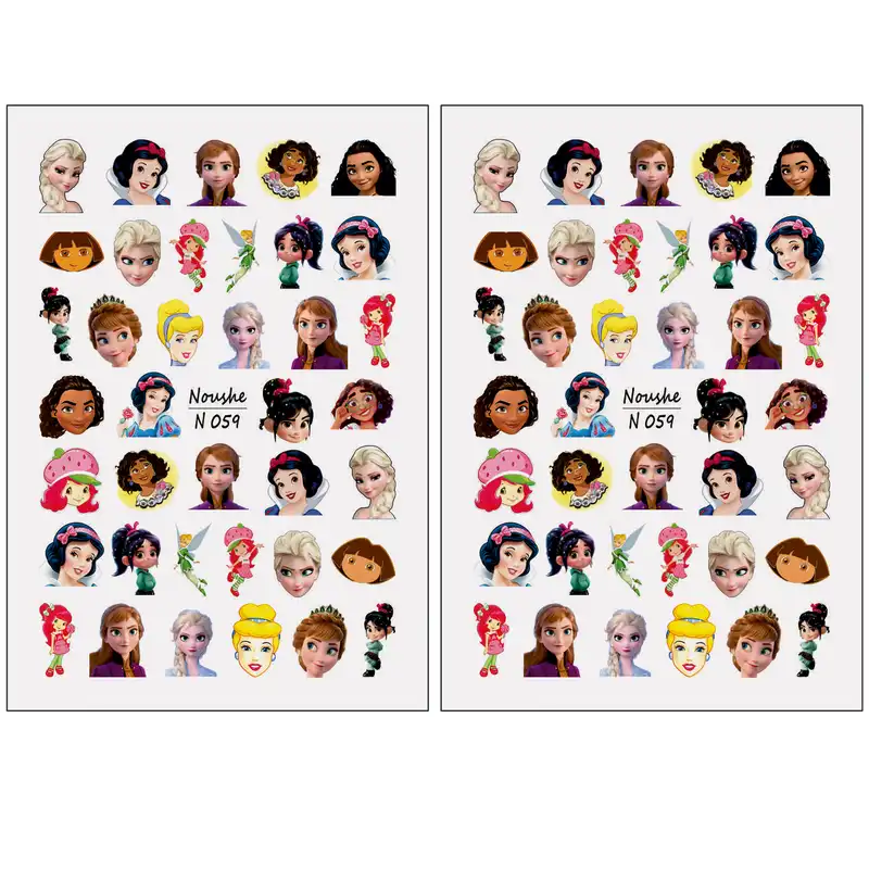 برچسب لنز ناخن مدل کارتونی کد N059 مجموعه 2 عددی