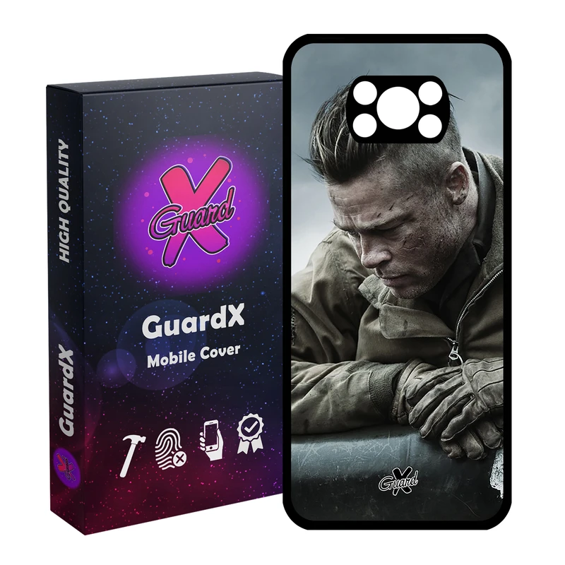 کاور گارد ایکس طرح Brad Pitt مدل Glass10134 مناسب برای گوشی موبایل شیائومی Poco X3 Pro