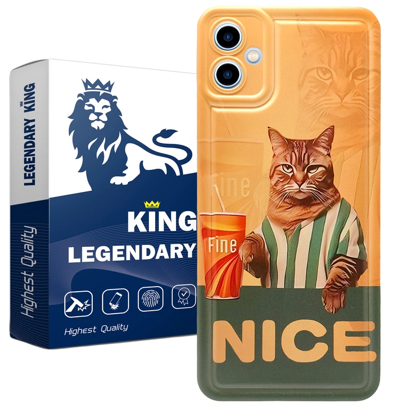 کاور لجندری کینگ مدل گربه زندانی مناسب برای گوشی موبایل سامسونگ Galaxy A05